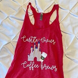 💥4 for $25💥 Next Level "Castle Views / Coffee Brews" tank top